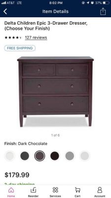 Walmart Clearance Delta Children Epic 3 Drawer Dresser