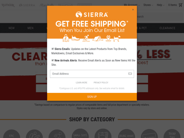 sierra trading post app not working