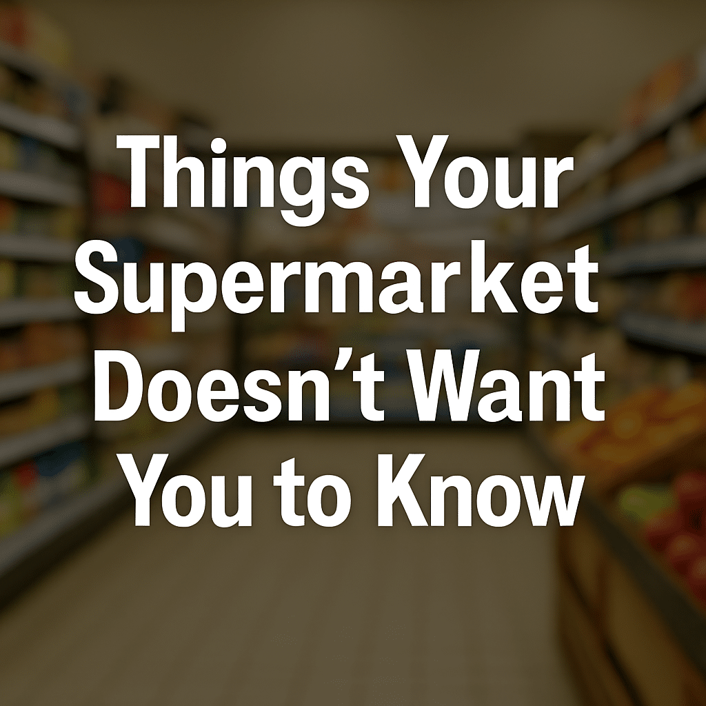 a blurry image of a grocery store