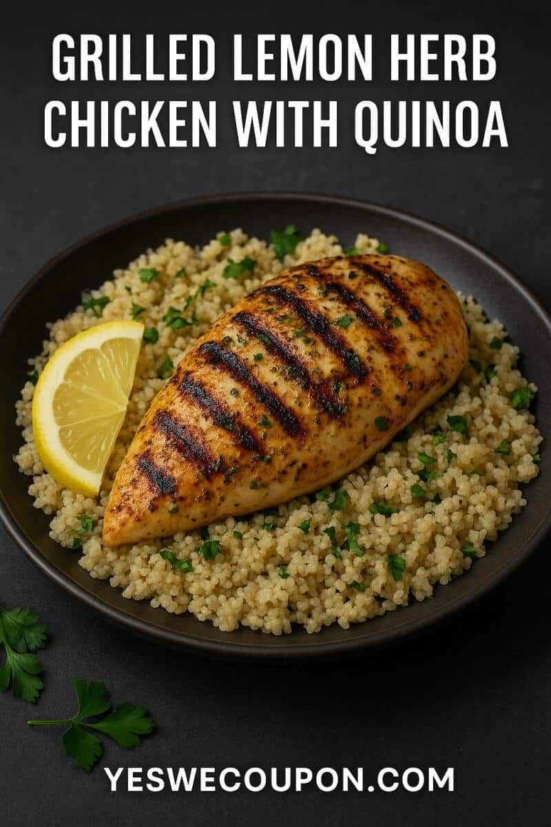 Grilled Lemon Herb Chicken with Quinoa