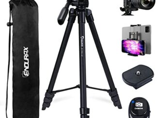 Endurax 60'' Camera Tripod Camera Stand for Canon Rebel Eos Nikon DSLR, Travel Tripods for Phone Tablet with Remote Black
