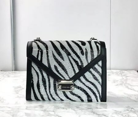 Michael Kors Whitney 30H9Swhl3I Large Shoulder Bag In Optic White/Black Michael Kors Whitney 30H9Swhl3I Large Shoulder Bag In Optic White/Black
