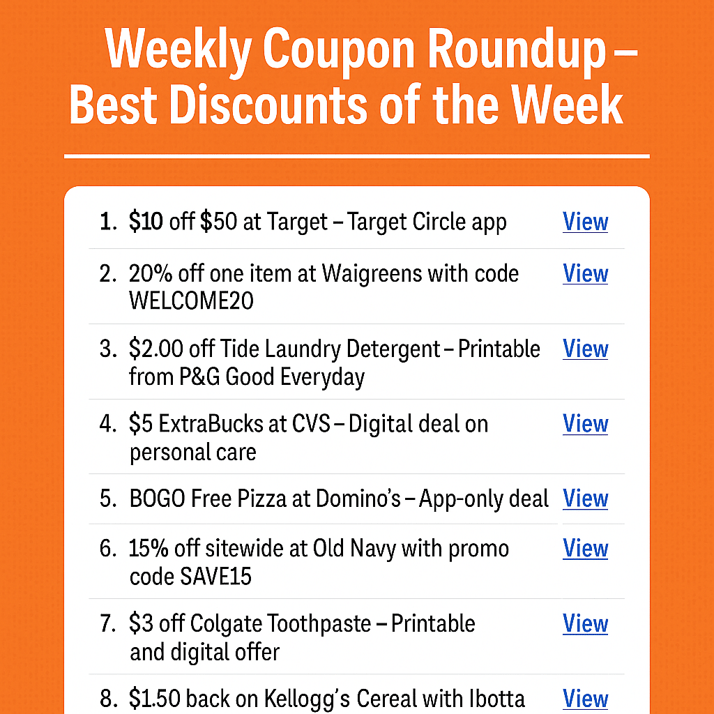 weekly coupon roundup best discounts of the week 1