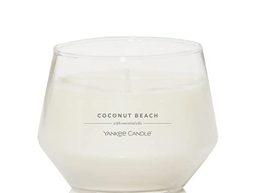 Yankee Candle Studio Medium Candle, Coconut Beach, 10 oz: Long-Lasting, Essential-Oil Scented Soy Wax Blend Candle | 40-65 Hours of Burning Time Yankee Candle Studio Medium Candle, Coconut Beach, 10 oz: Long-Lasting, Essential-Oil Scented Soy Wax Blend Candle | 40-65 Hours of Burning Time