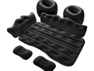yotijay Car Air Bed Inflatable Mattress SUV Camping Mattress for Guest Bedrooms Black