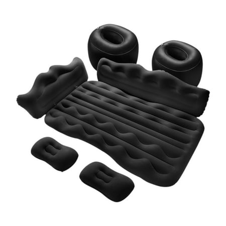 yotijay Car Air Bed Inflatable Mattress SUV Camping Mattress for Guest Bedrooms Black