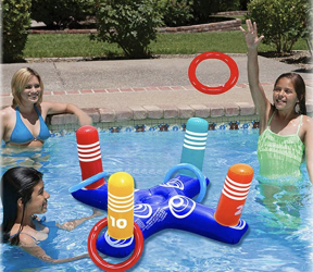 Inflatable Ring Toss Pool Game! 80% Off!