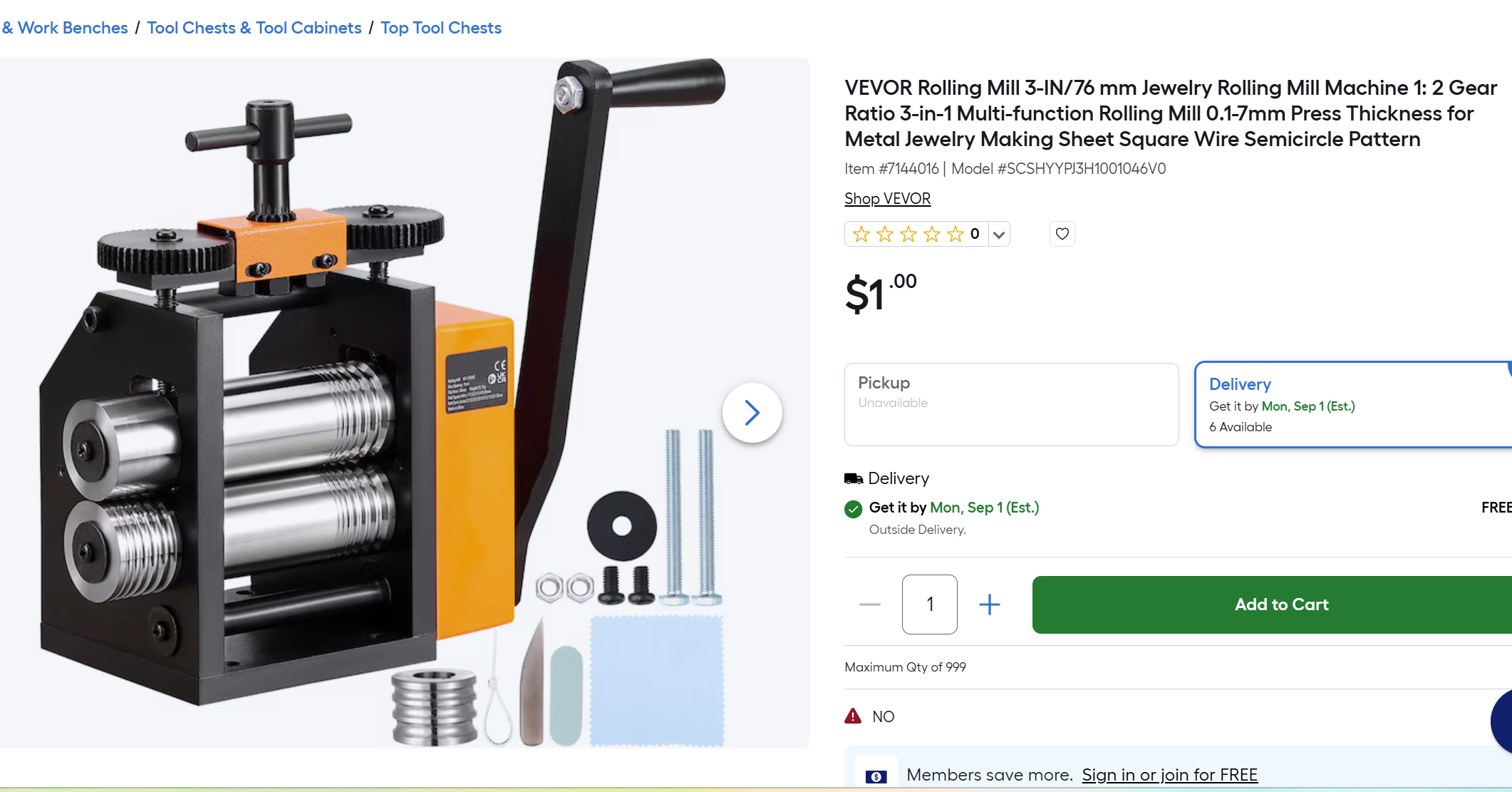 HUGE Lowe’s Glitch: Jewelry Rolling Mill Machine ONLY $1! (Was $200)