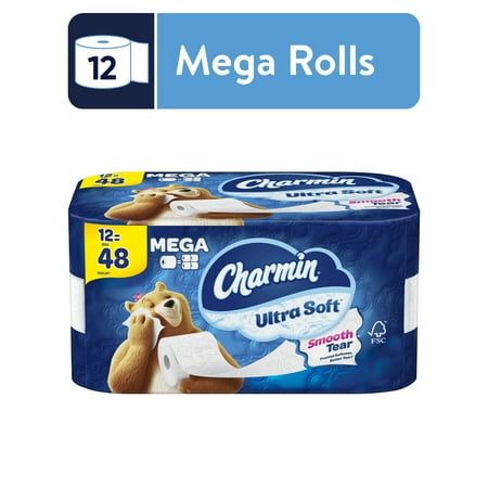 Charmin Ultra Soft Toilet Paper, 12 Super Mega Rolls - WALMART